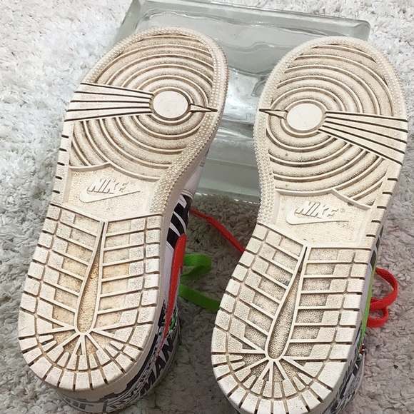 Nike Jordan 1 All Over Logo mid 7Y=8.5/9 - Picture 9 of 15